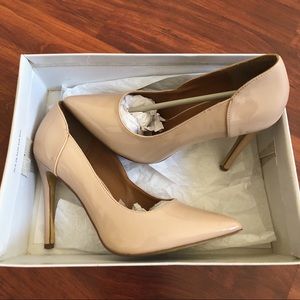Re-Posh: Patent Nude Pointed Stilettos